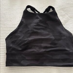 Black Camo Women's Swim Top